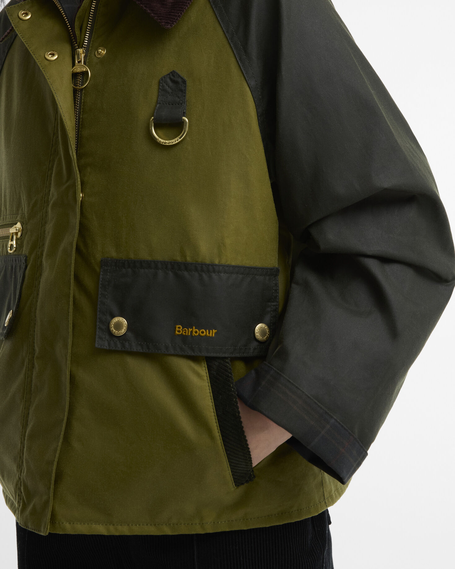 Cottingham Waxed Jacket Golden Olive/Fern/Shadow Classic