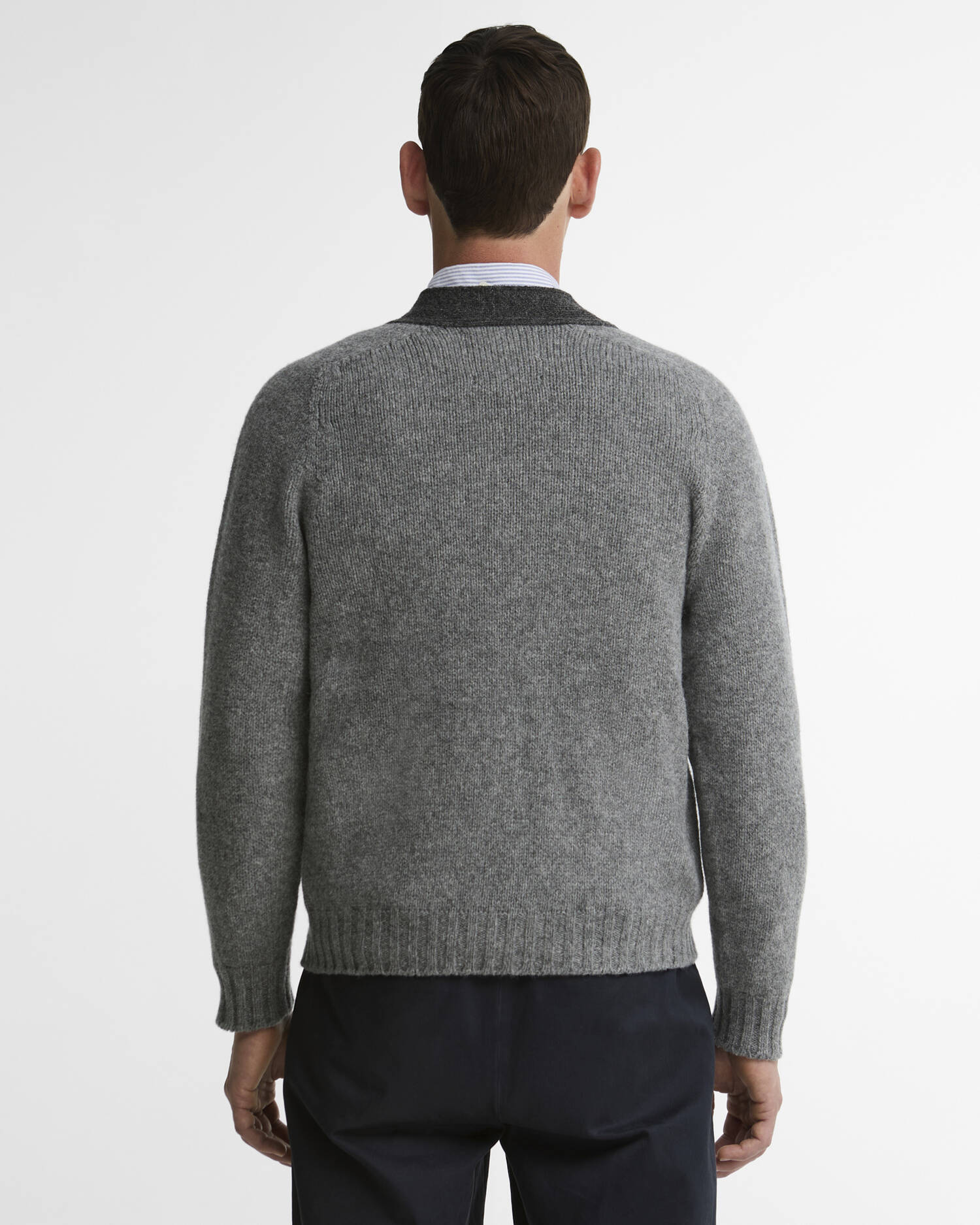 Scottish Made Wool Cardigan Grey Marl image number 2