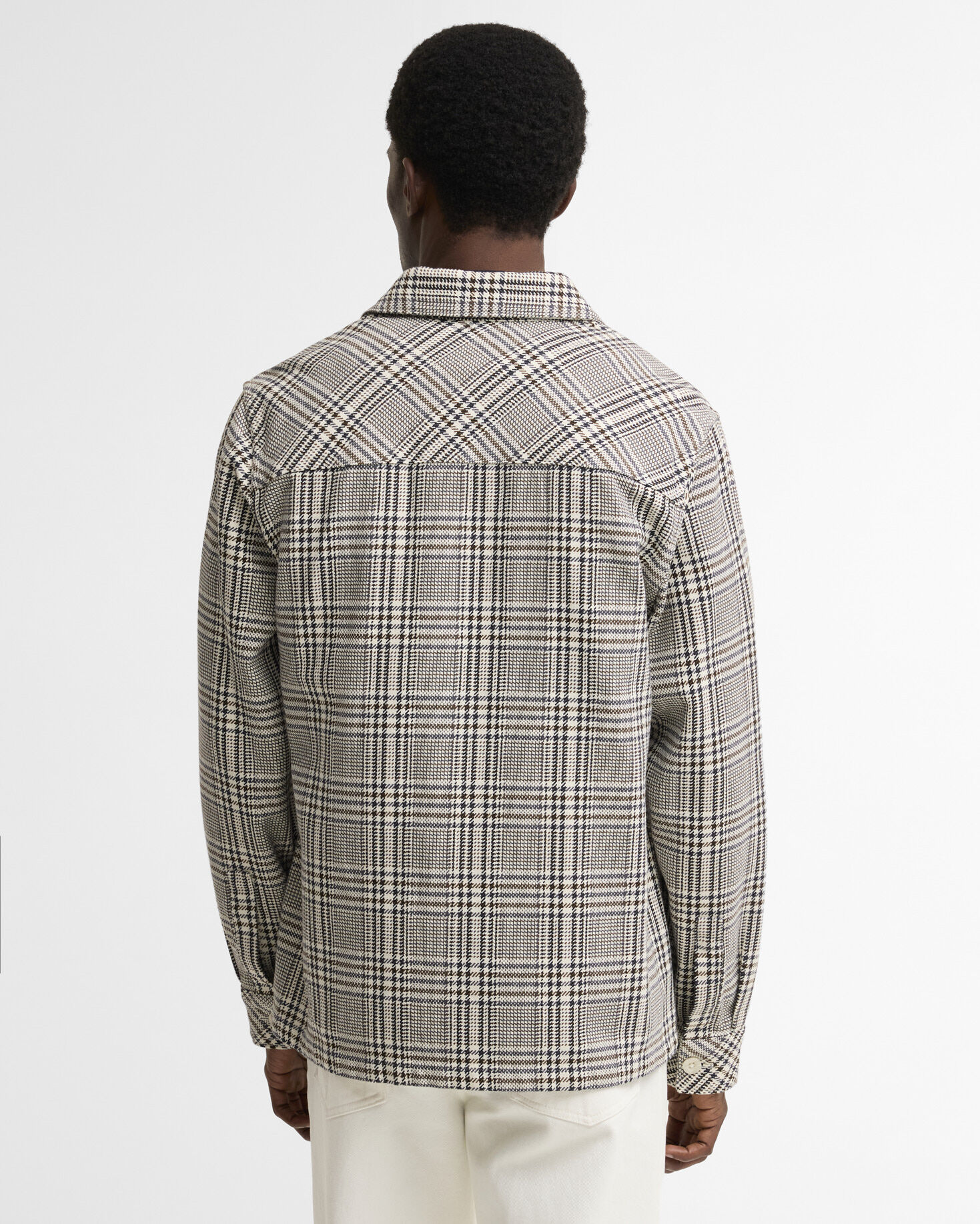Alderney Houndstooth Overshirt Whisper White