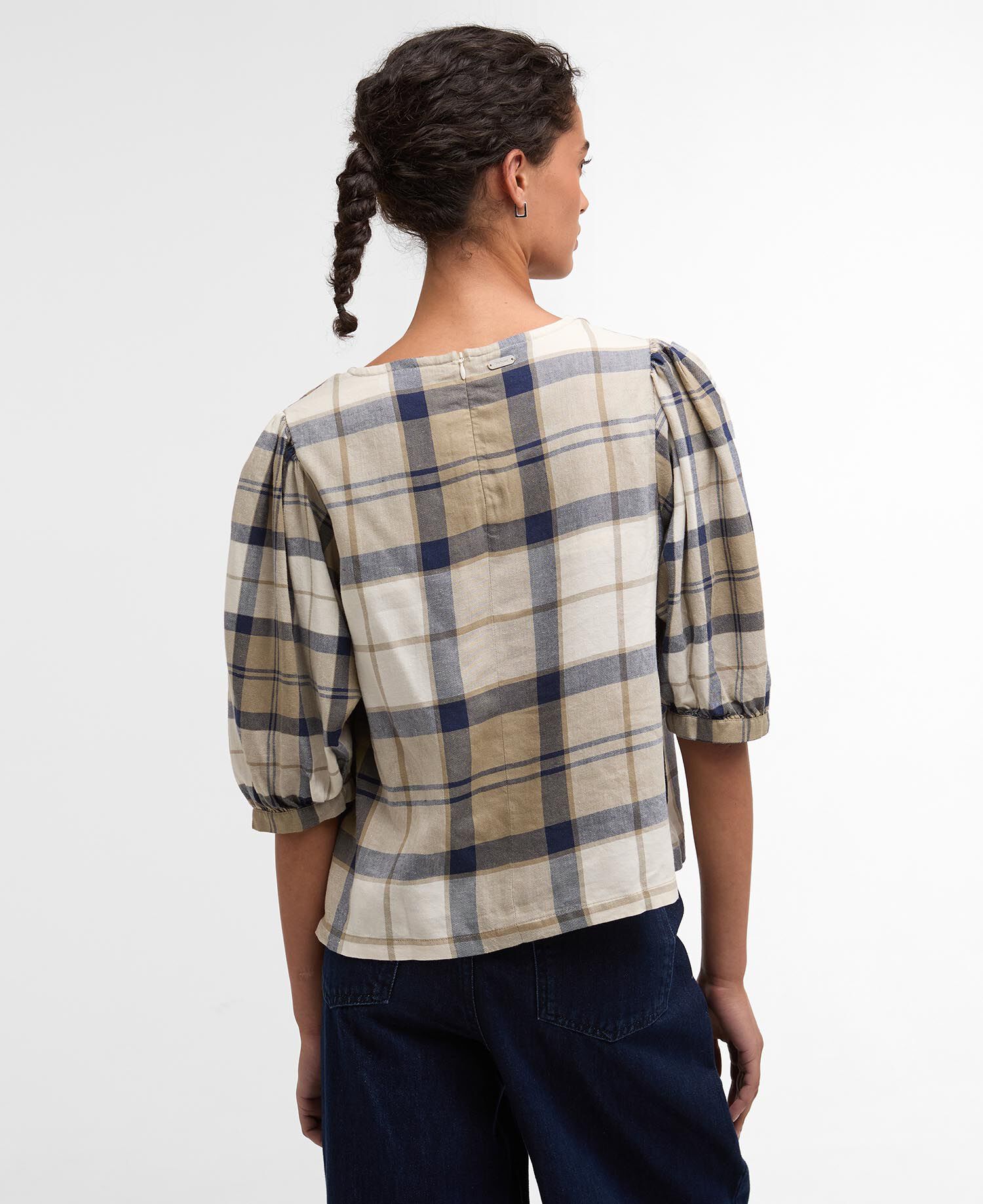Ballina Shirt Dress Navy Tartan