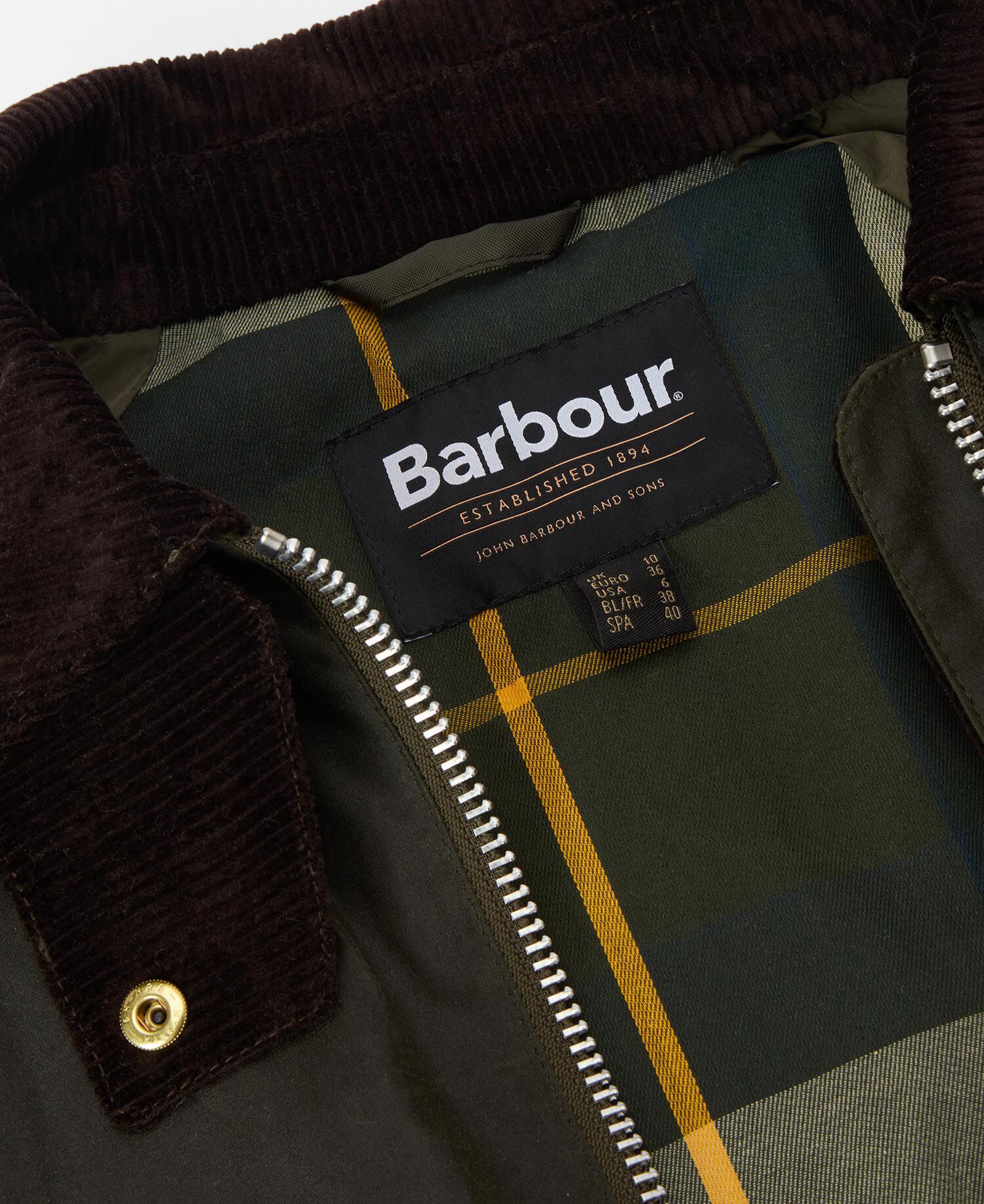 Wachsjacke Kearton Archive Olive/Beech/Ancient Tartan