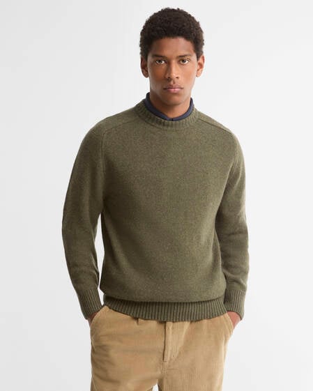 Newtown Crew Neck Jumper Mid Olive