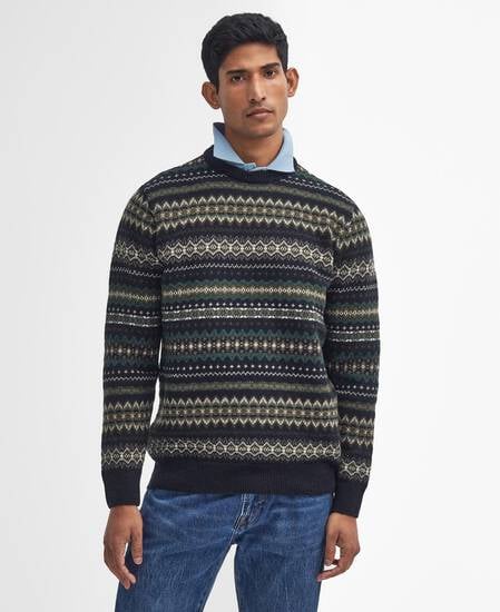 Case Fair Isle Jumper Black Marl