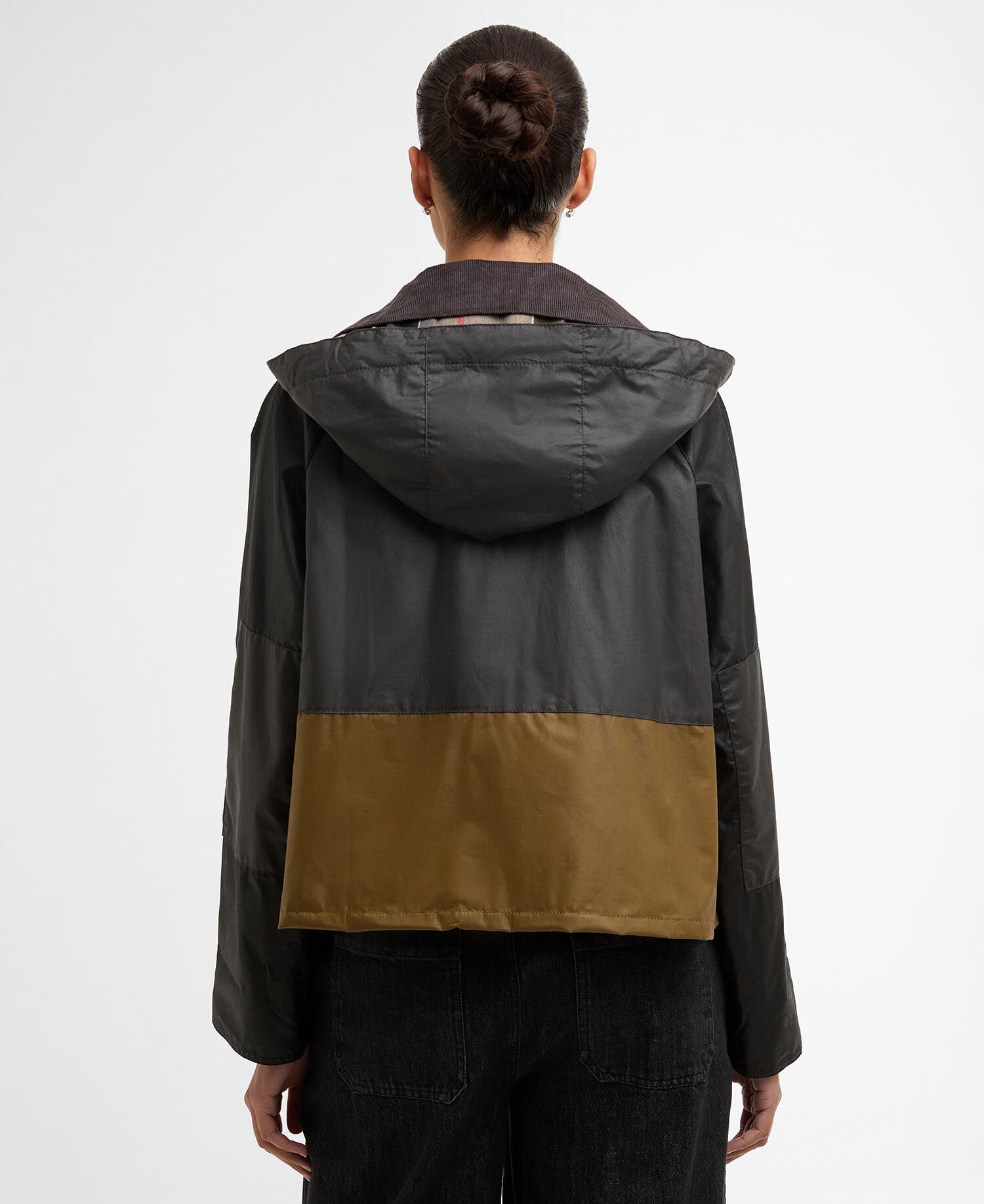 Wachsjacke Liza Black/Grey/Sand/Dress