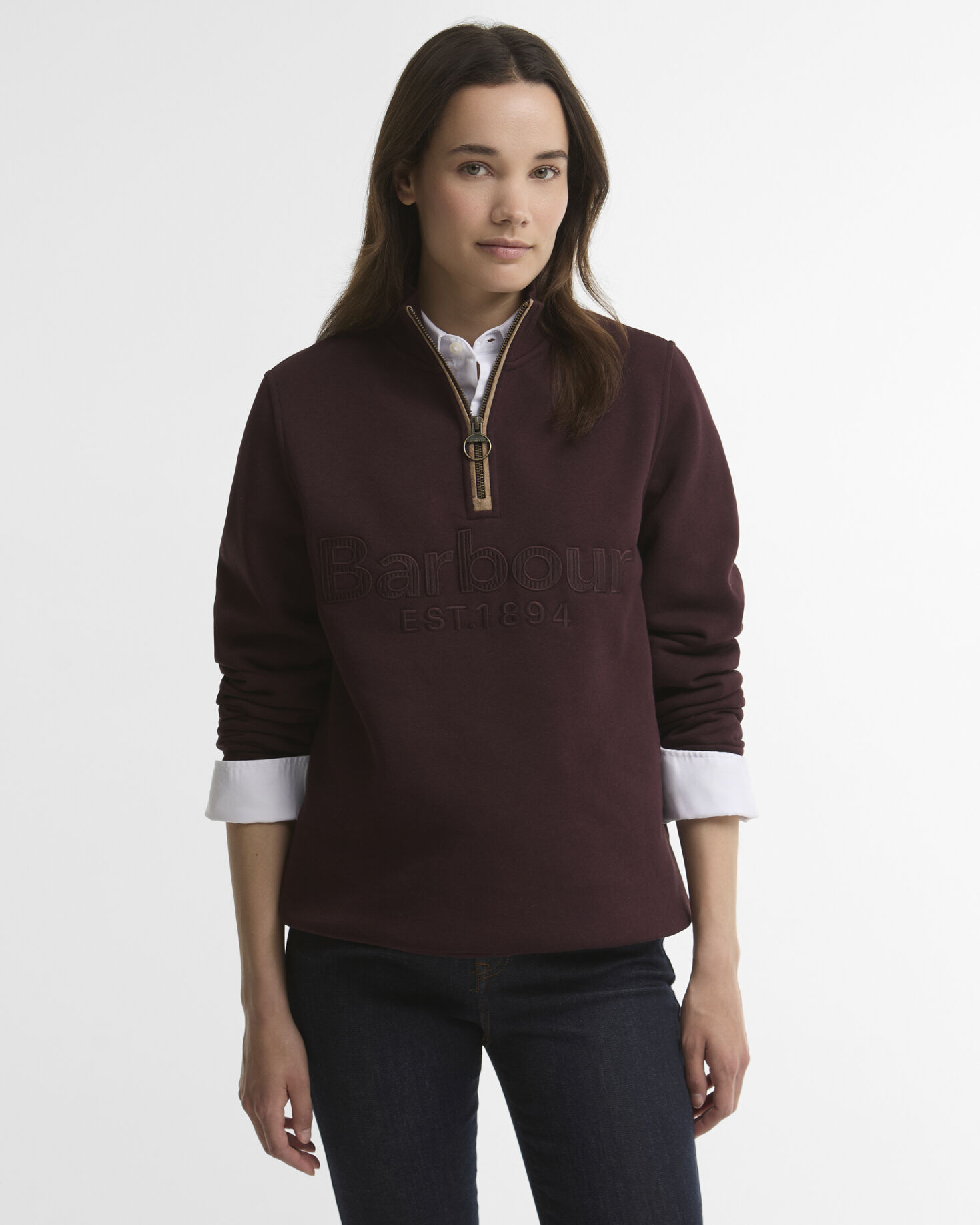 Cynthia Quarter-Zip Jumper Fig
