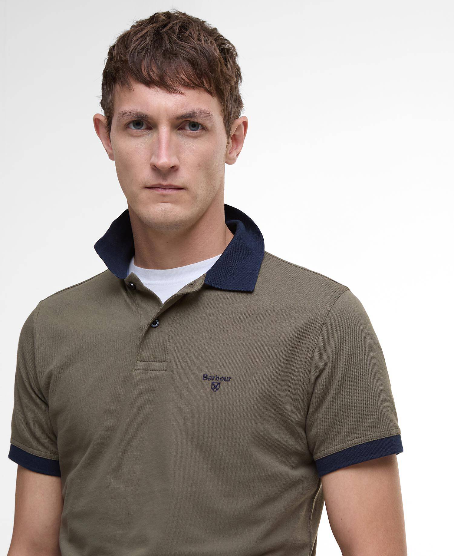 Lynmouth Tipped Polo Shirt Uniform Green image number 3