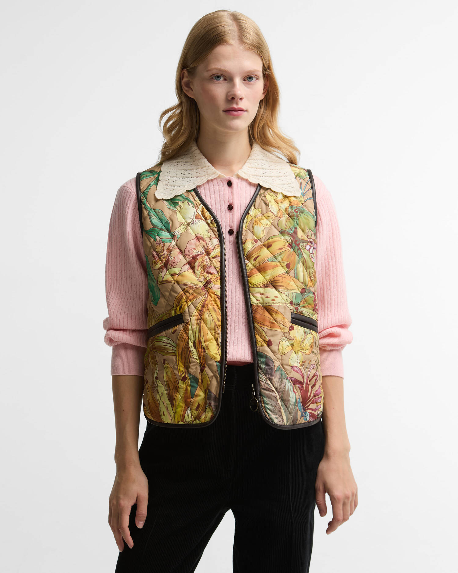 Barbour FARM Rio Alpinias Reversible Liner Banana Groove/Rustic image number 0