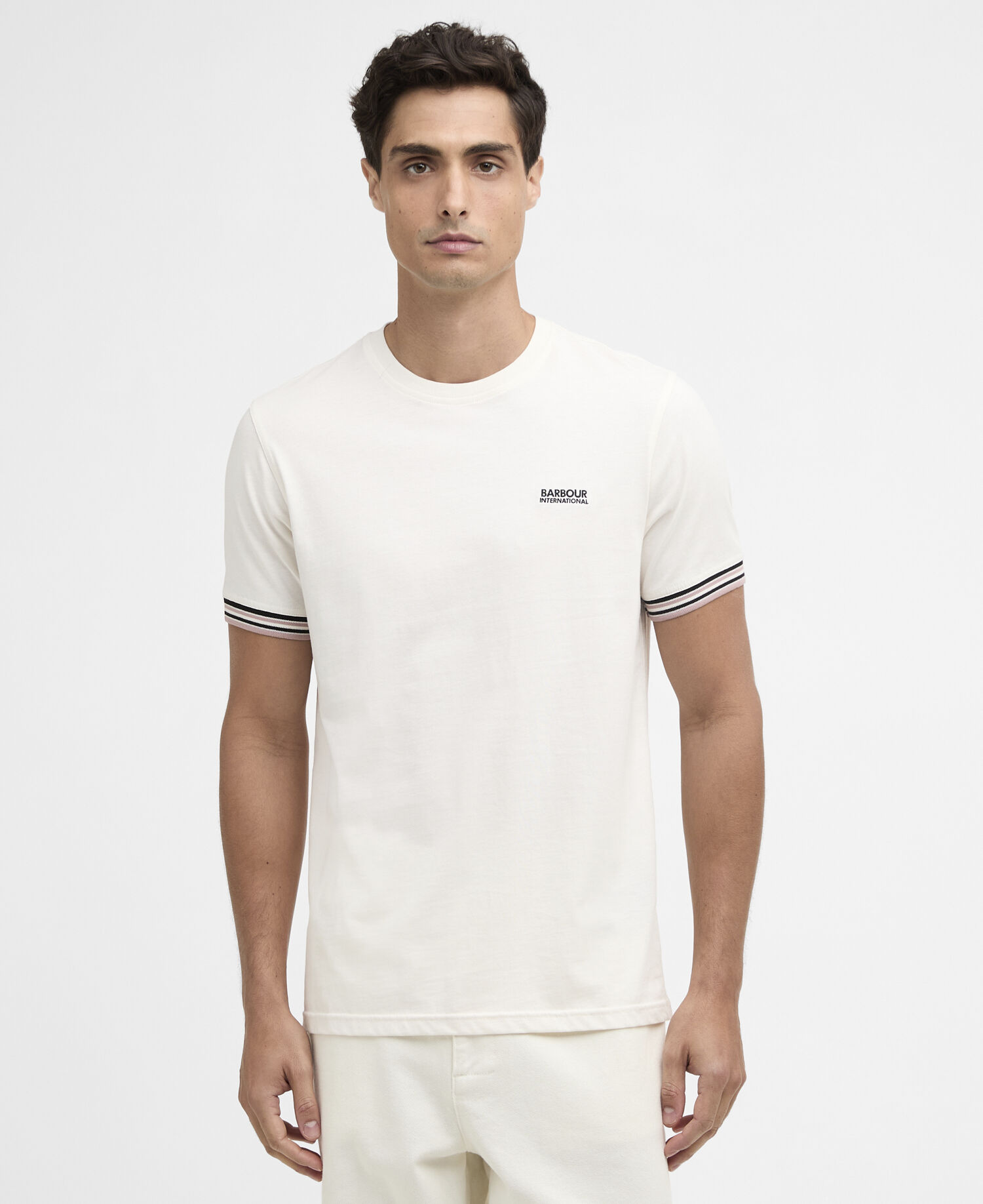 Burnwood Tipped Cuff T-Shirt Whisper White