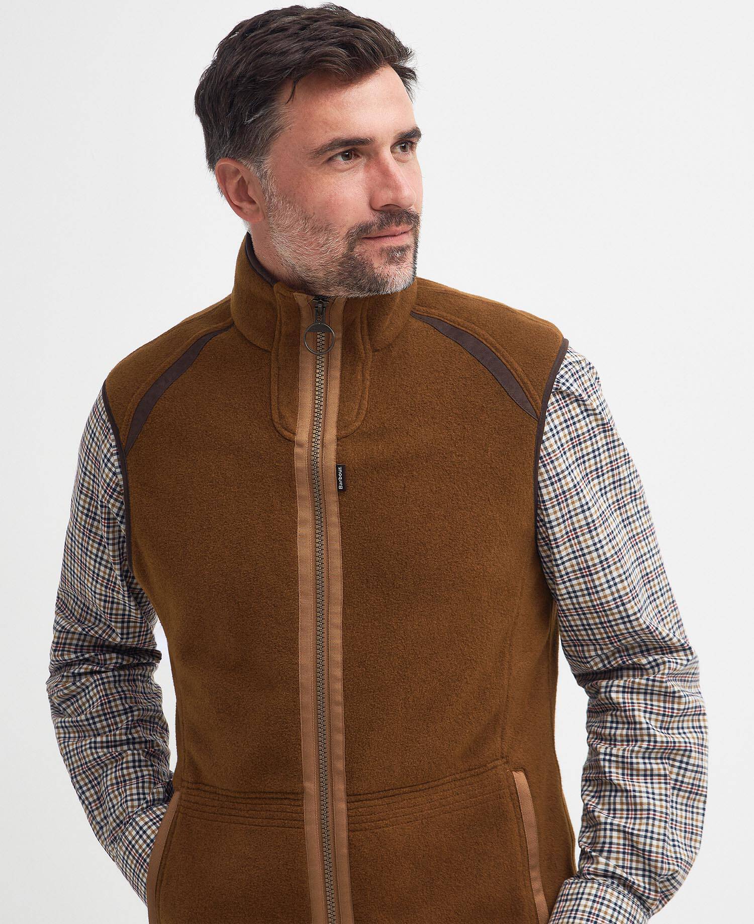 Langdale Fleece Gilet Rust Brown image number 3