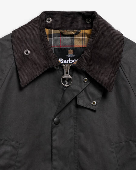 Oversized Bedale Waxed Jacket Classic Grey