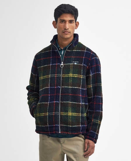 Pile sherpa con motivo tartan 