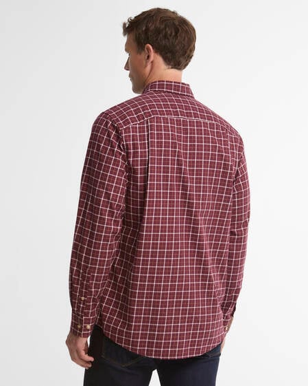 Bank Regular Long-Sleeved Shirt Dark Bordeaux