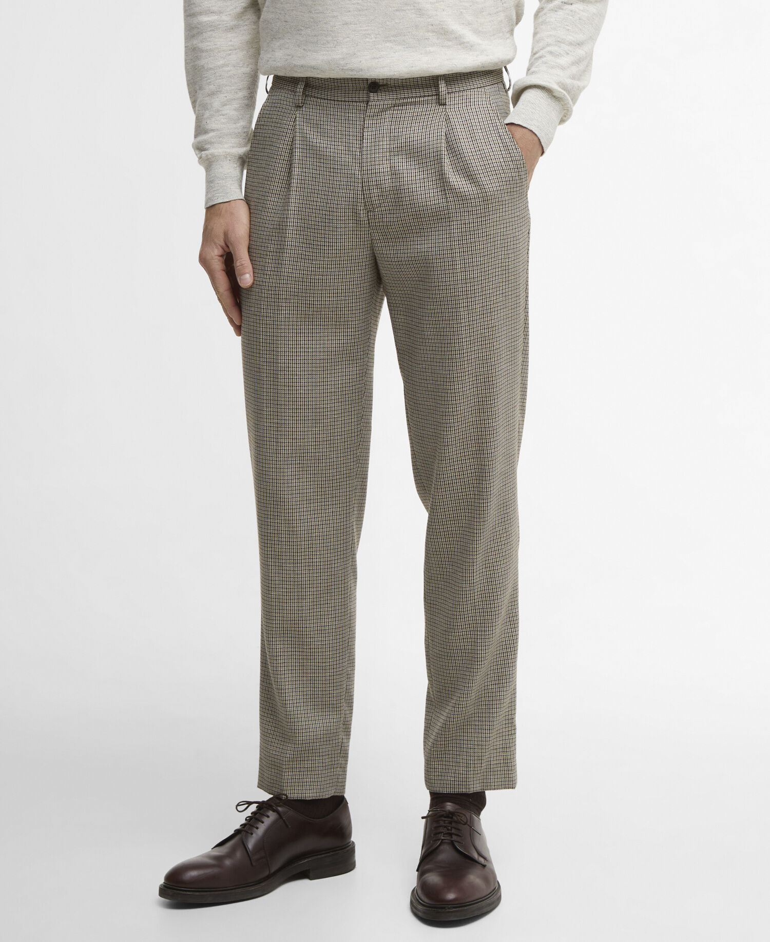 Pantaloni Forstone con motivo pied-de-poule Stone