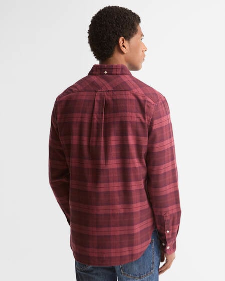 Mineral Tartan Authentic-Fit Long-Sleeved Shirt Crimson Heather