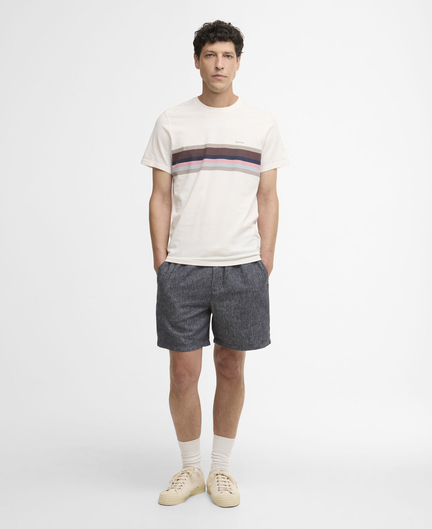 Newsham Striped T-Shirt Whisper White