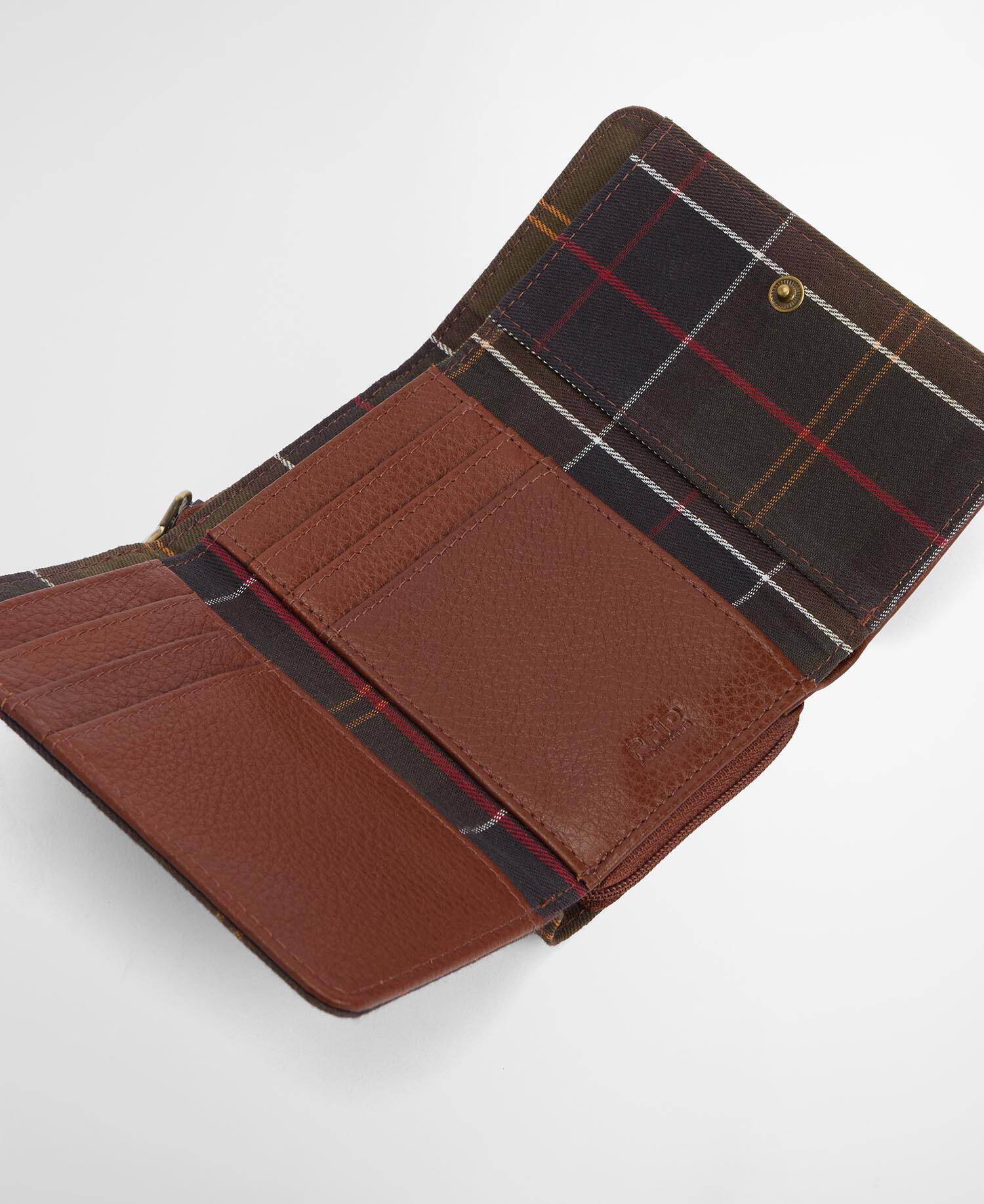 Rosa Leather French Purse Brown/Classic Tartan image number 7