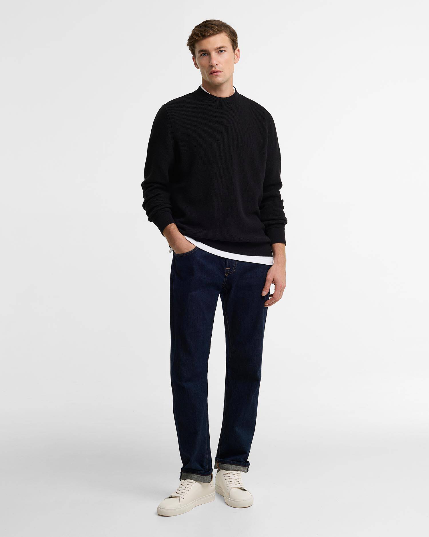 Crawley Crew Neck Jumper Classic Black image number 1