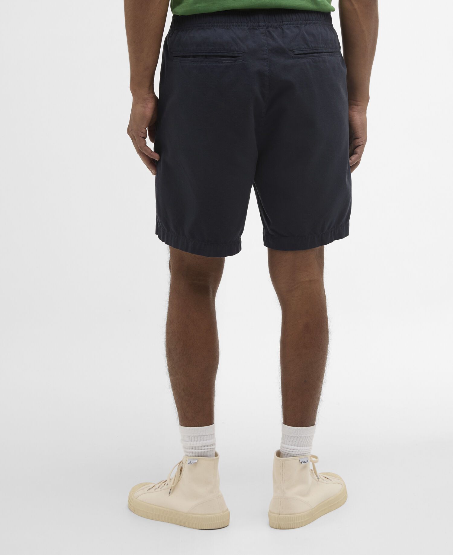 Washed Oxford Relaxed Shorts Navy