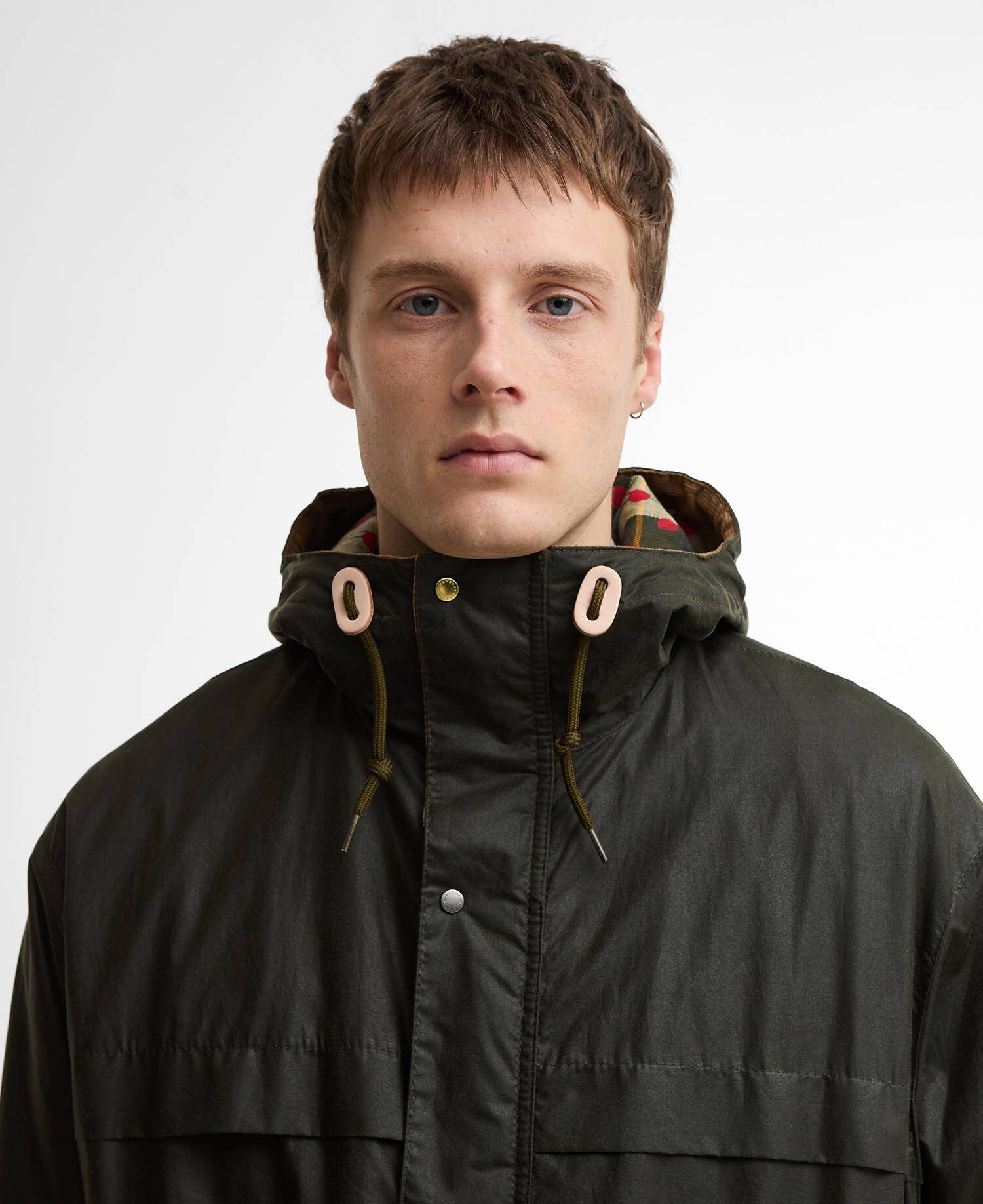 Paul Smith Loves Barbour Durham Waxed Jacket Archive Olive image number 3