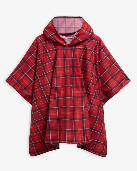 Tartan Showerproof Poncho Cardinal Tartan