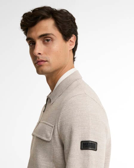 Burley Zip-Up Cardigan Concrete