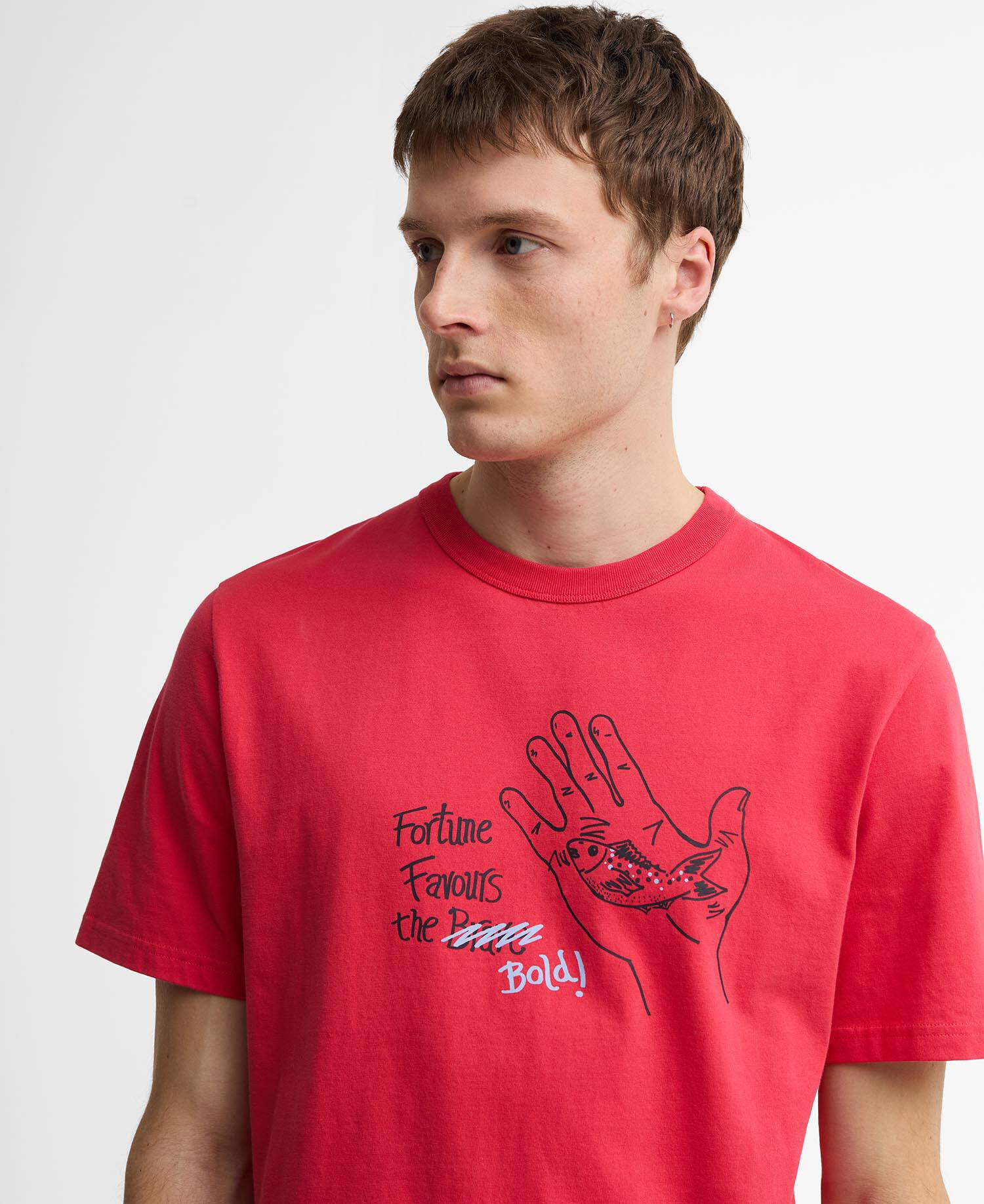 Paul Smith Loves Barbour Fortune Fish Graphic T-Shirt Winterberry image number 3