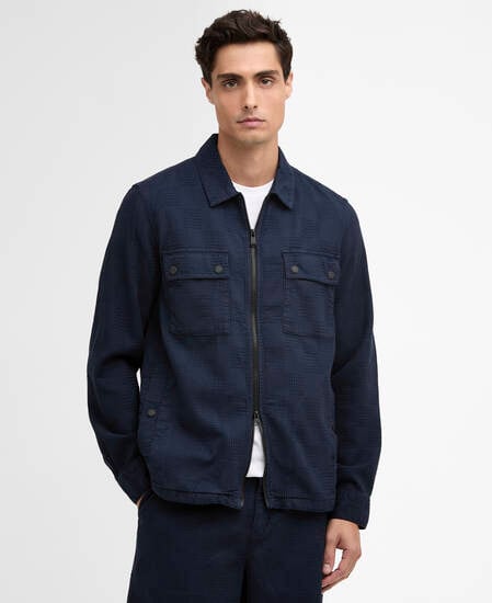 Blackstreak Summer Jacquard Overshirt Navy