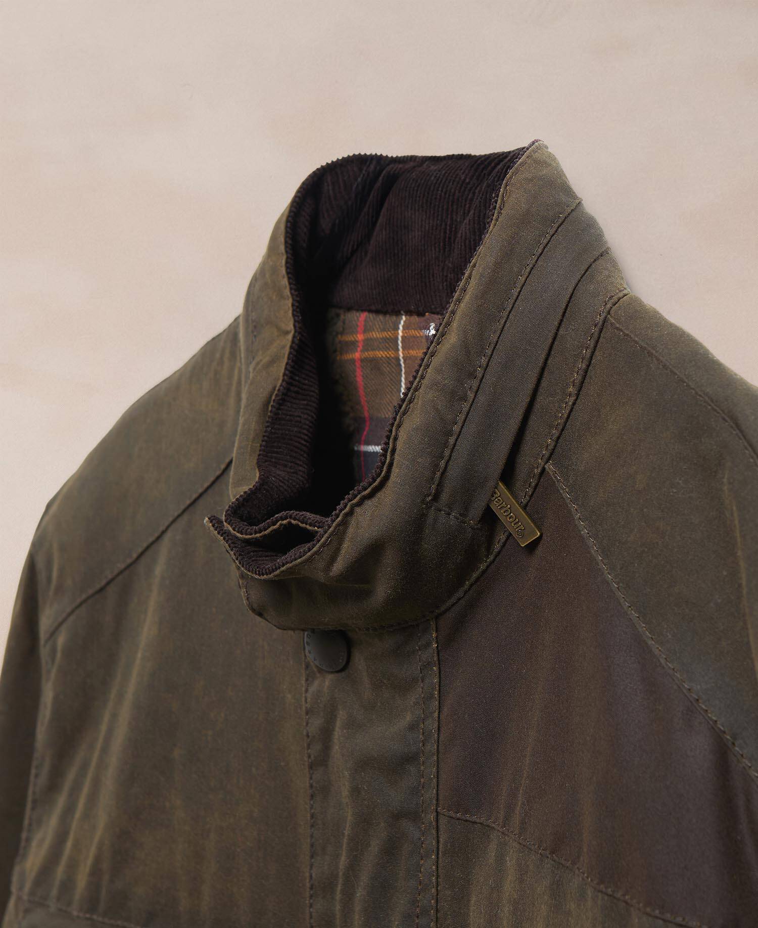 Barbour Re-loved Men's Corbridge Waxed Jacket - Size XL Olive image number 4