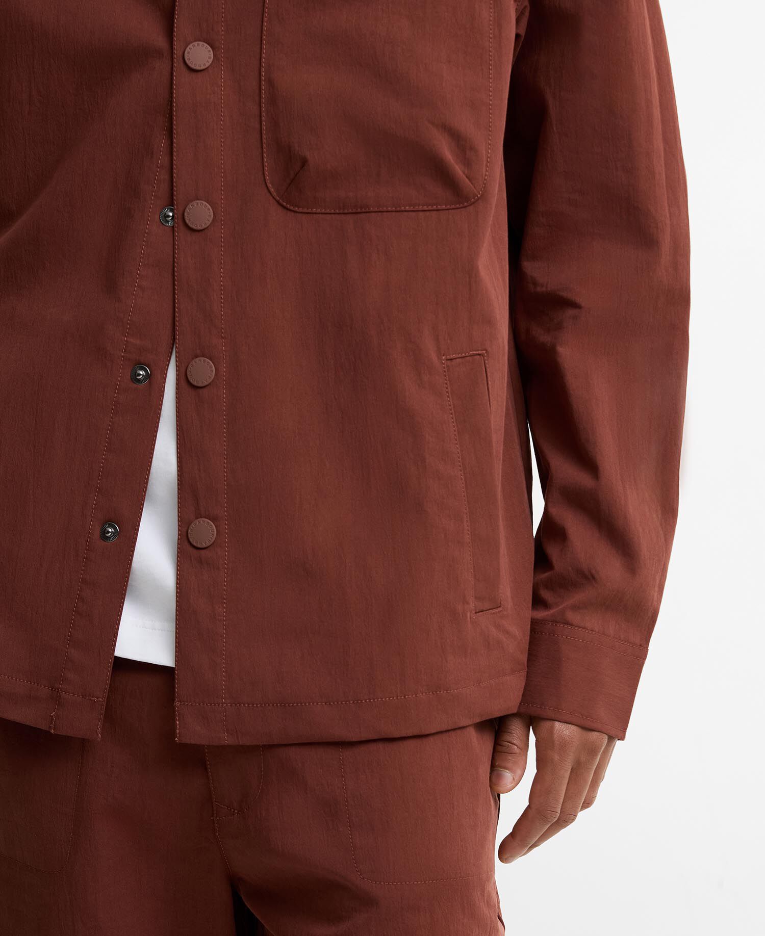 Overshirt Strickland Textured Burnt Pepper
