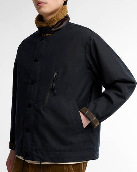 Barbour Wachsjacke Macklow Navy