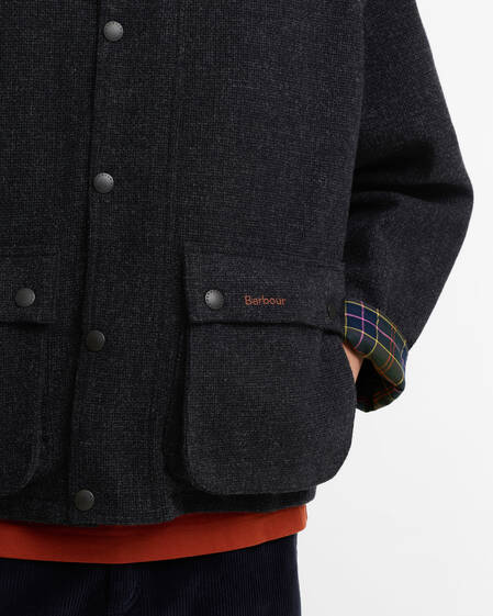 Paul Smith Loves Barbour Transport Wool Jacket Charcoal