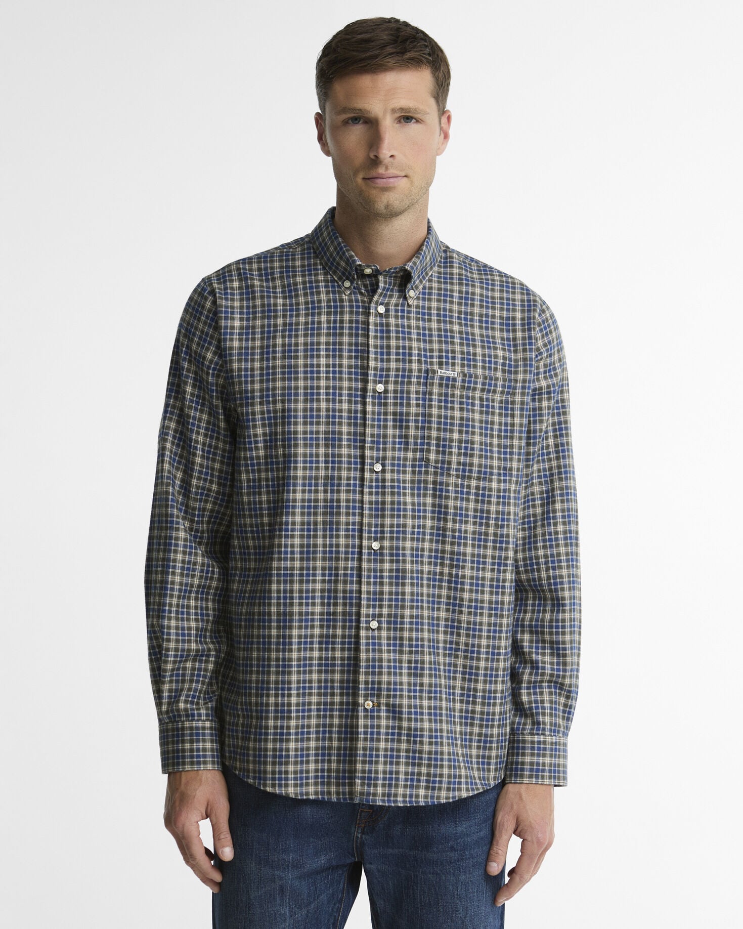 Dishford Thermo-Weave Regular Fit Long-Sleeved Shirt Olive