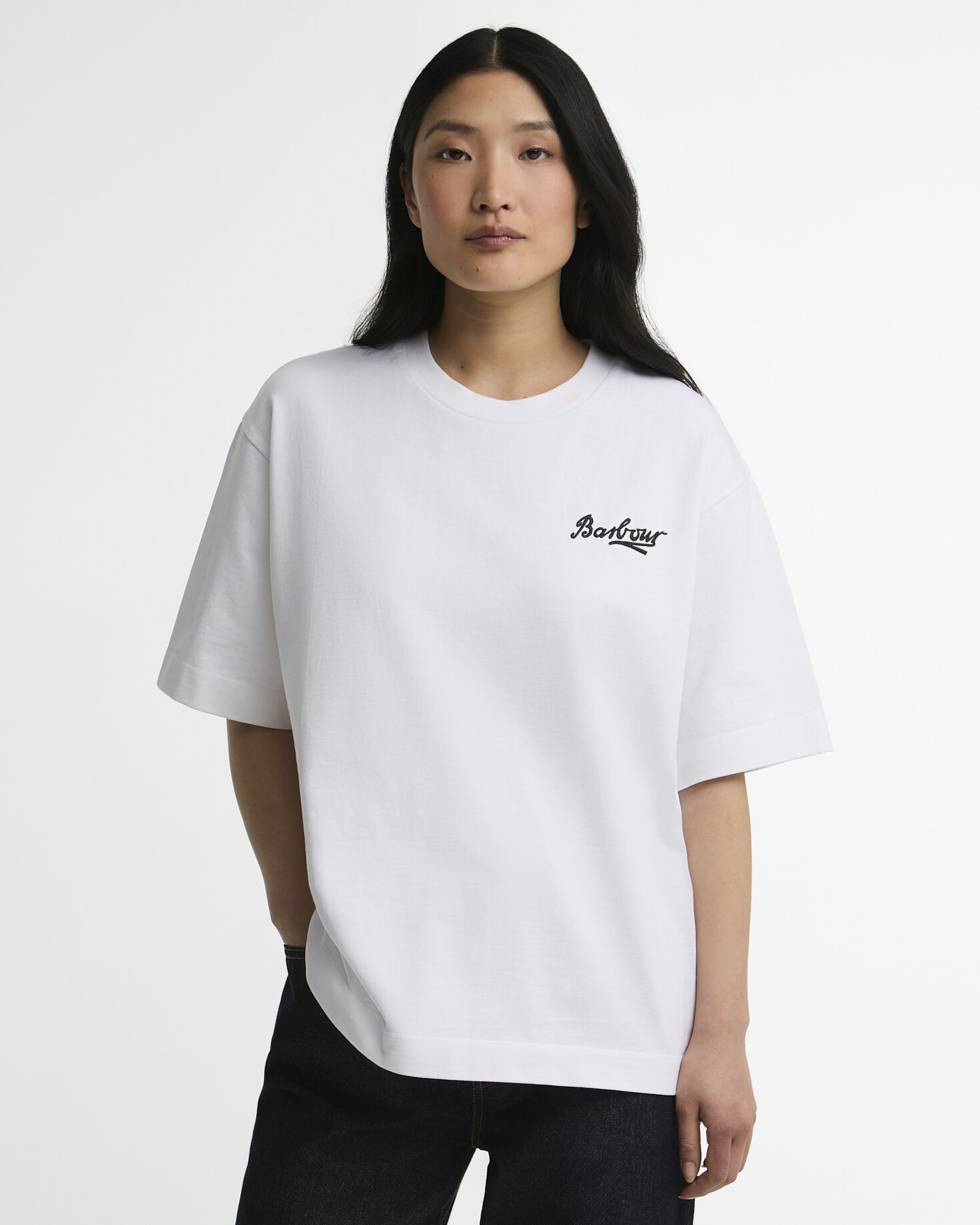 Barbour T-Shirt Gracefield Oversized White