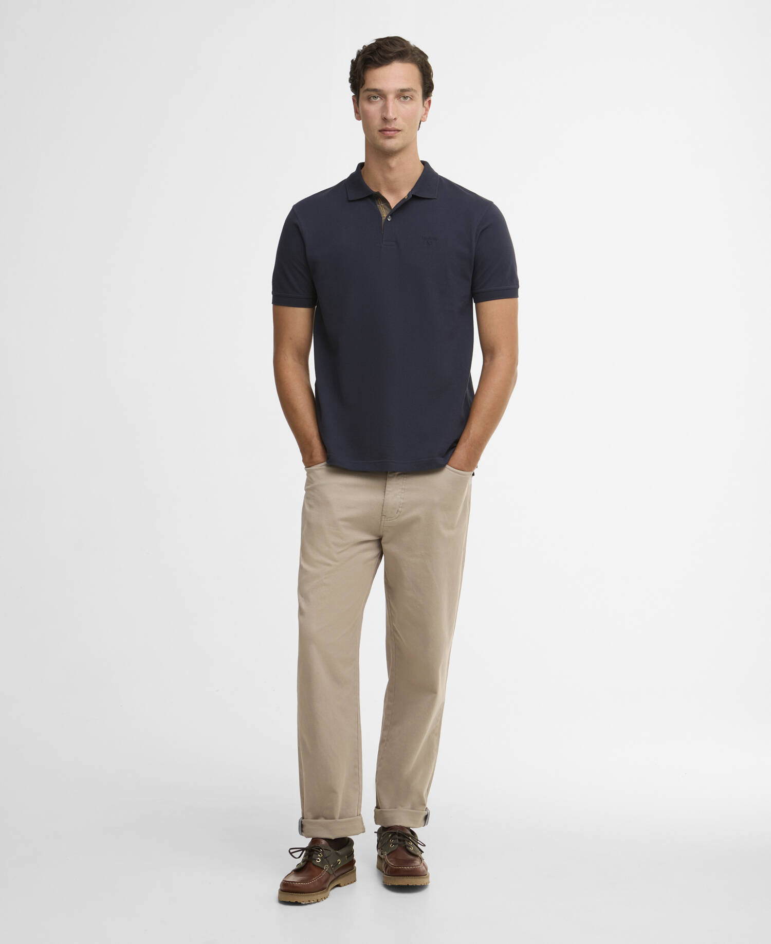 Pima Cotton Tailored Polo New Navy image number 1