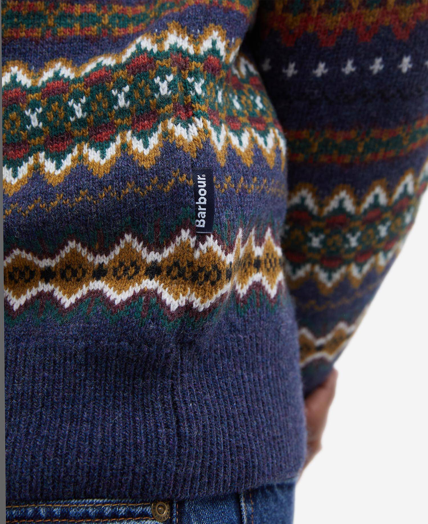 Case Fair Isle Jumper Navy Marl image number 4