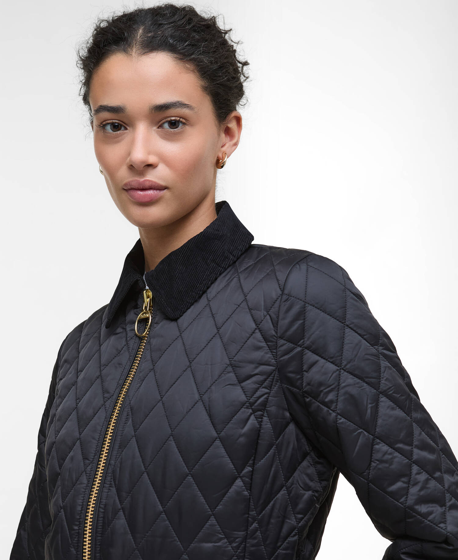 Beadnell Fitted Quilted Jacket Black/Classic image number 3