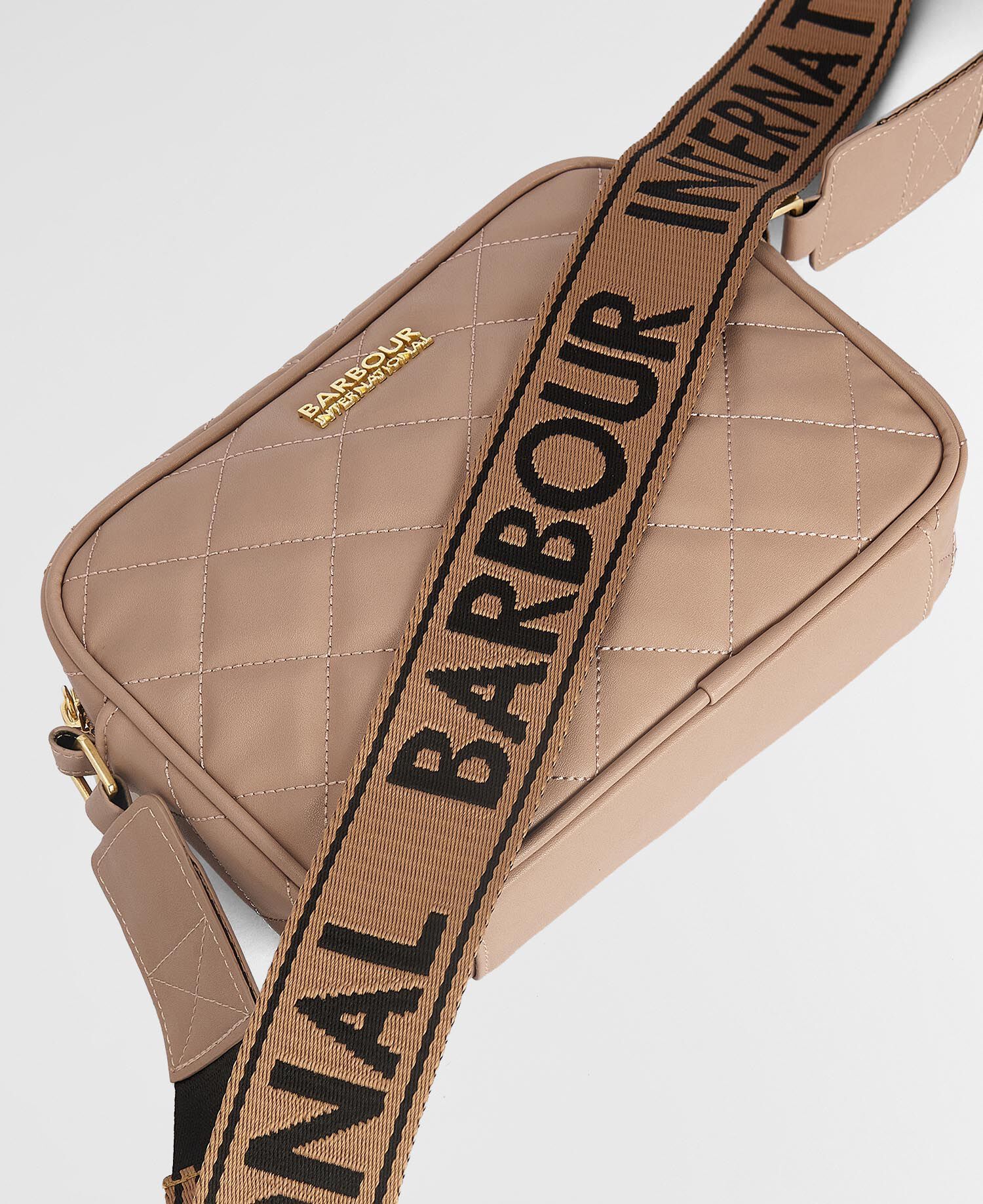 Sloane Quilted Crossbody Bag Camel