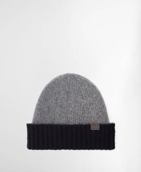 Barbour Woll-Beanie Scottish Angus Grey/Navy