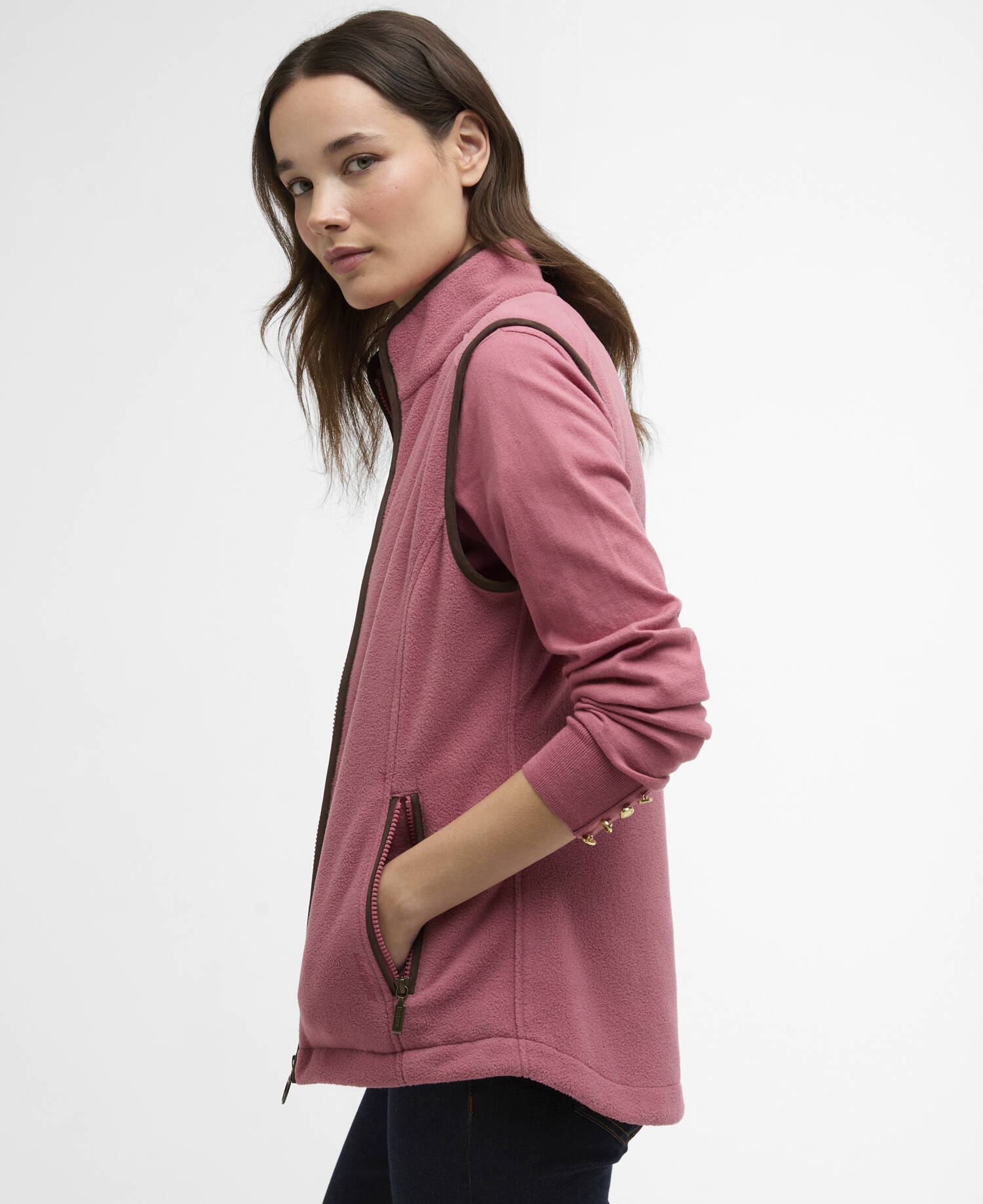 Country Colton Fleece Gilet Wildberry image number 4