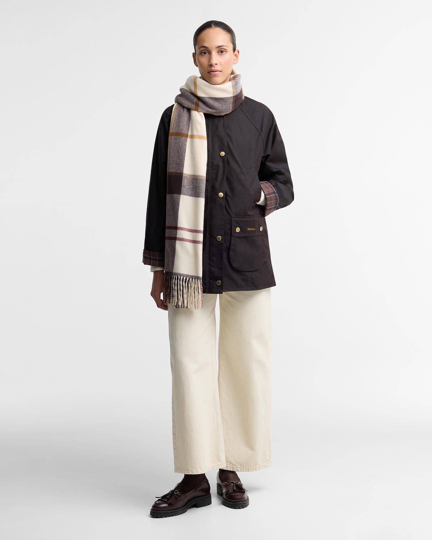 Sciarpa in tartan Harriet Light Muted Tartan image number 1