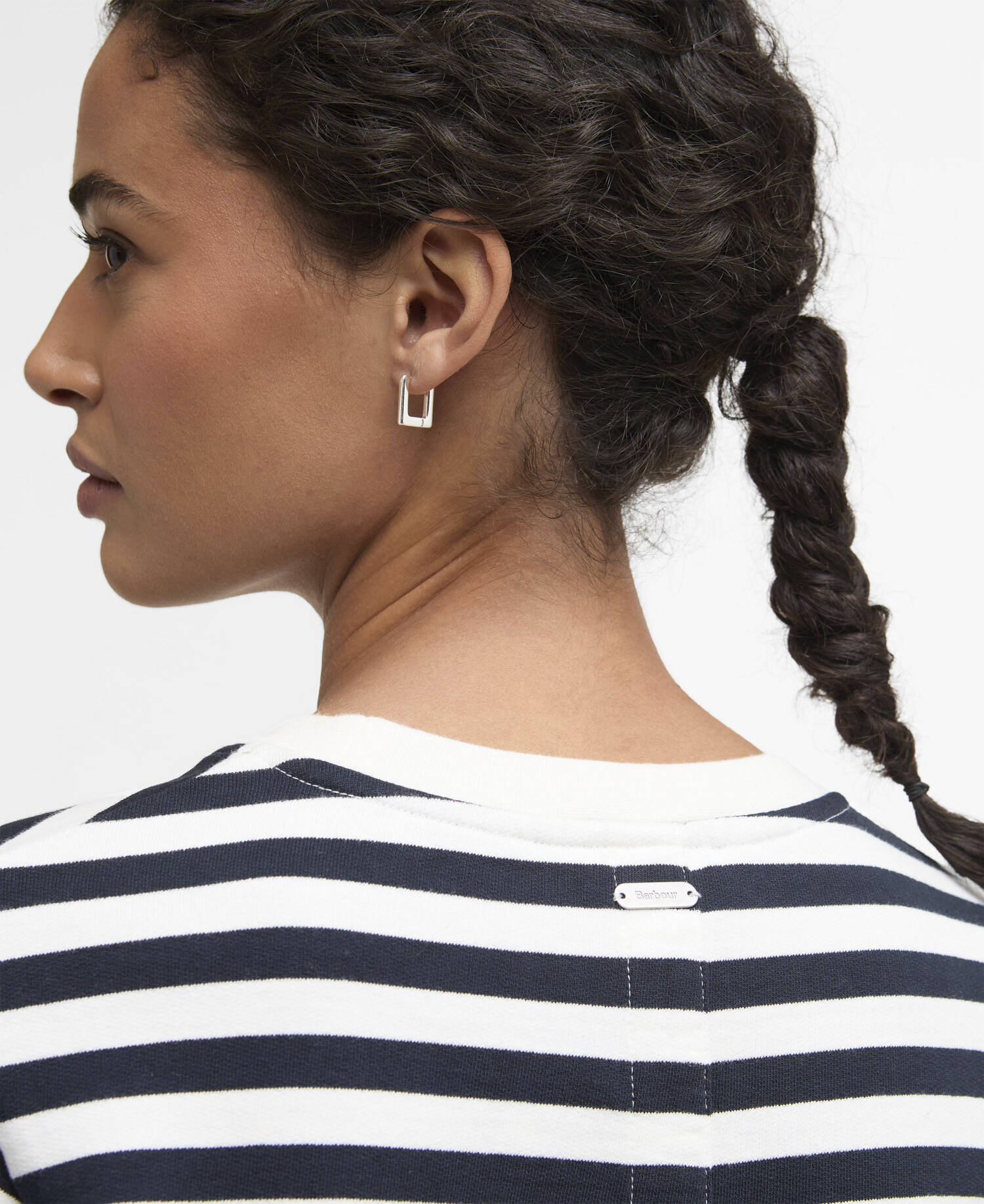 Layla Sweatshirt Cloud/Dark Navy Stripe image number 3