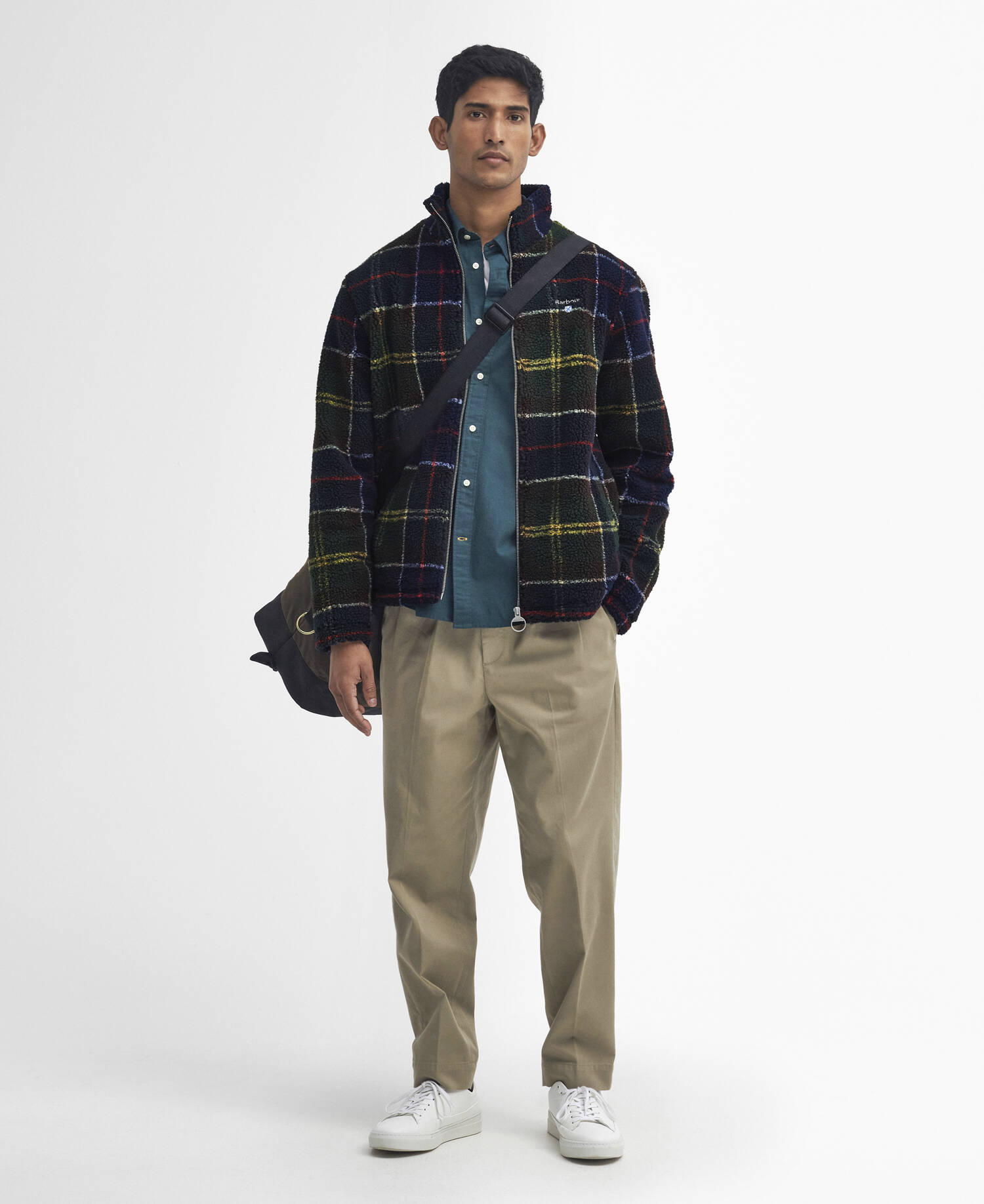 Pile sherpa con motivo tartan image number 1