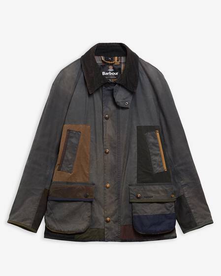 Barbour Re-loved Men's Ashby Waxed Jacket - Size M Navy