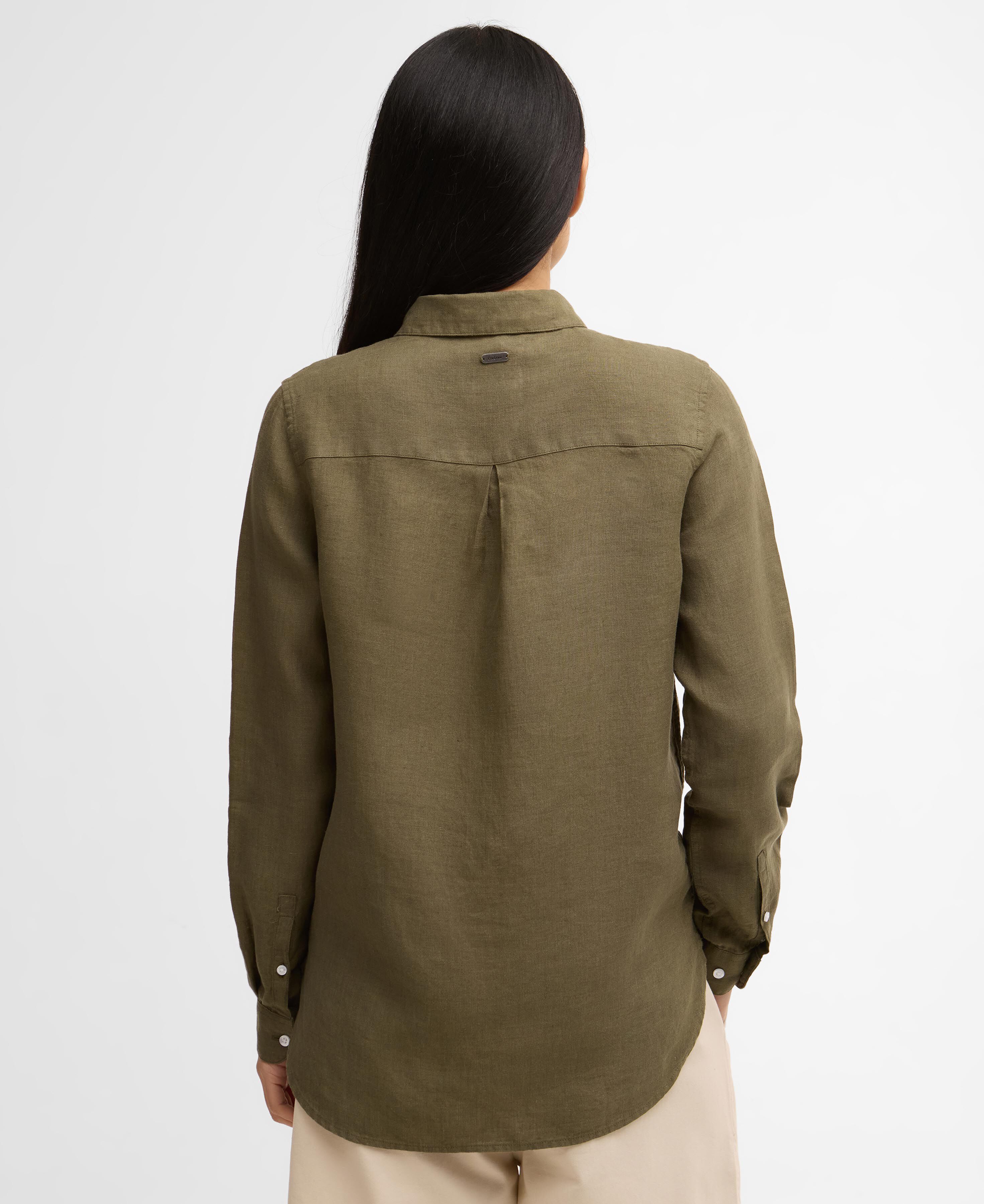 Marine Relaxed Long-Sleeved Shirt Dusky Khaki