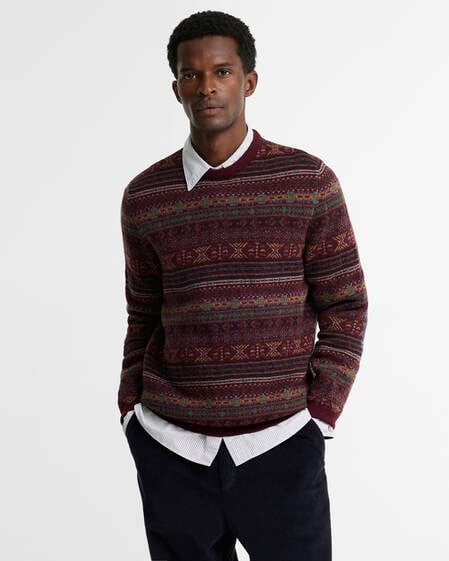 Maglione girocollo Dalehead Fair Isle Wine