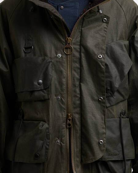 Barbour x Norbit Wachsjacke Ripstop Archive Olive