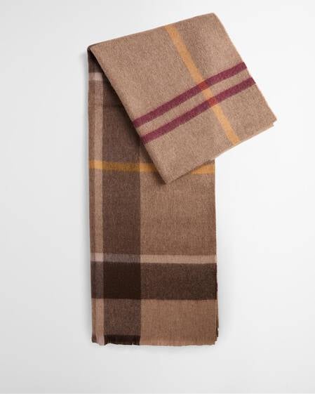 Rosefield Tartan Scarf Muted Tartan
