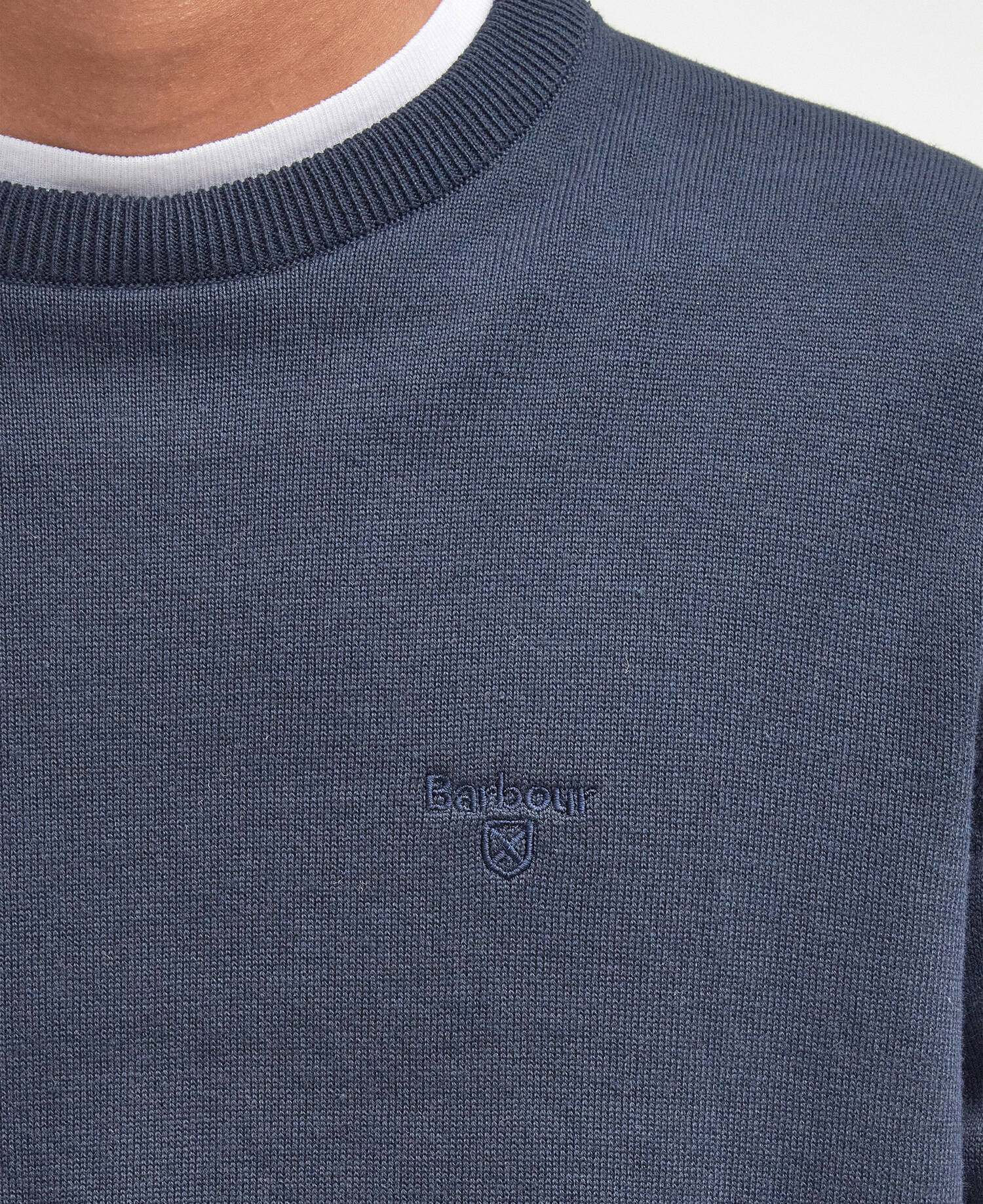 Pima Cotton Crew Neck Jumper Classic Navy image number 4