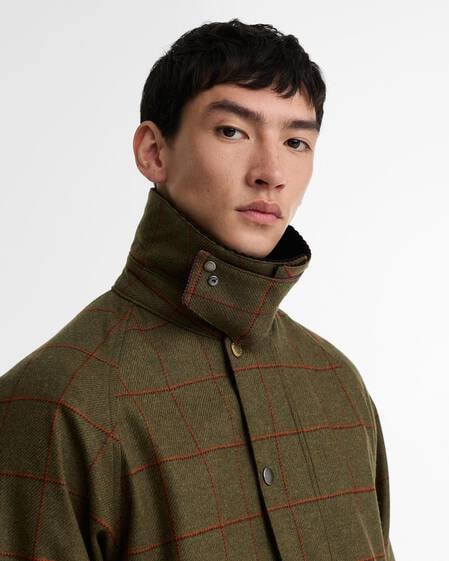 Paul Smith Loves Barbour Beaufort Wool Jacket Olive Window Pane