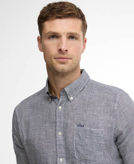 Linton Tailored Long-Sleeved Shirt Dark Navy